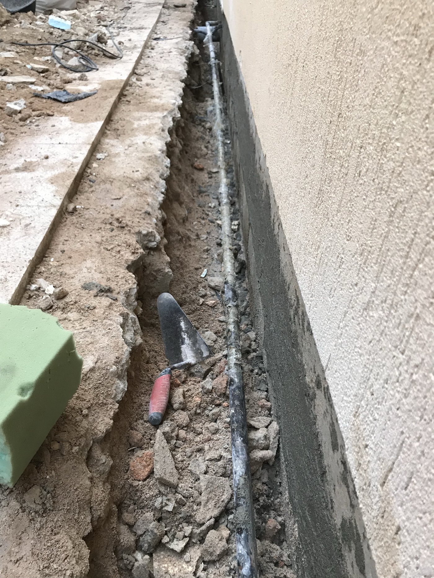 Excavación para instalación de tubería