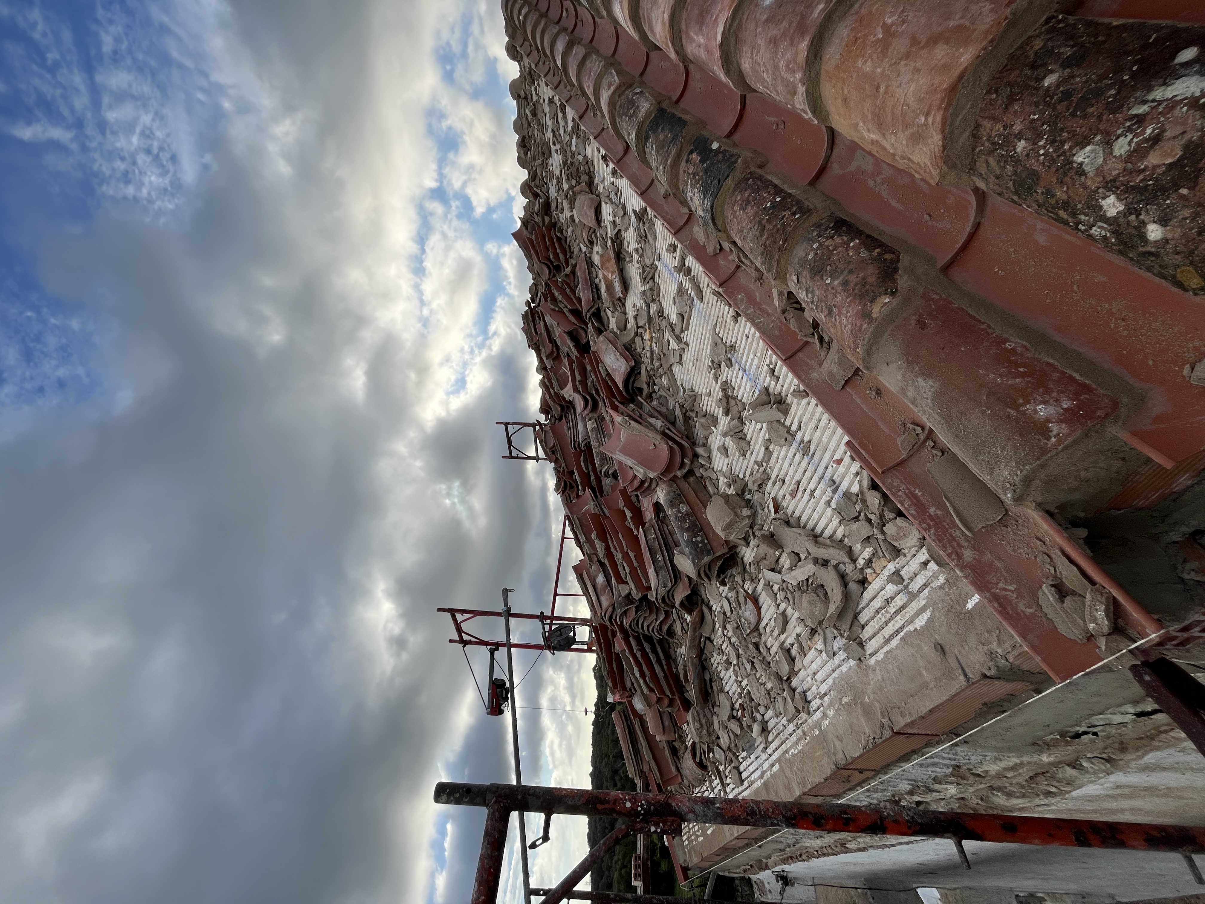 Demolición de tejado