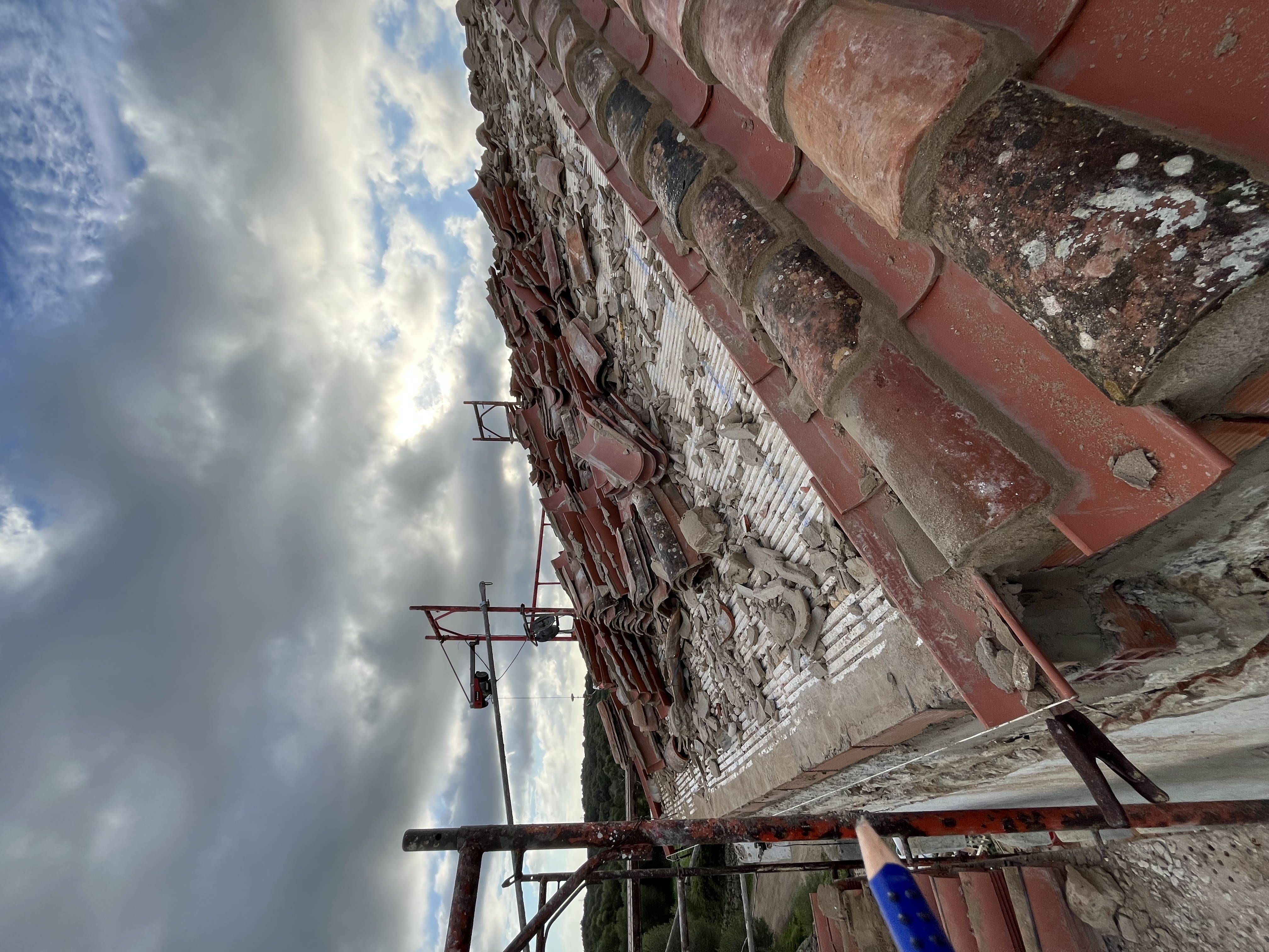 Demolición de tejado